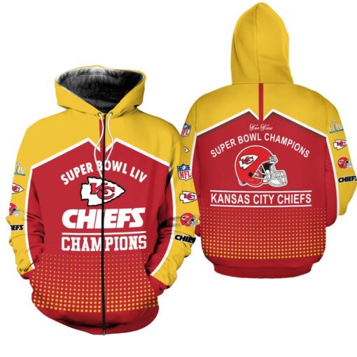 chiefs champions limited edition over print full 3d hoodie s 5xl gts002295 2d1sz