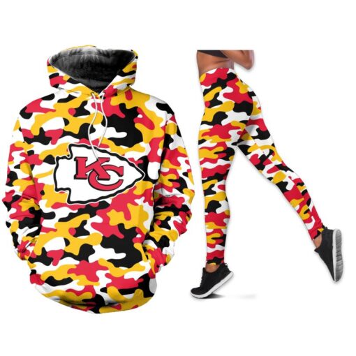 kansas city chiefs camo pattern limited edition hoodie and legging unisex size new066610