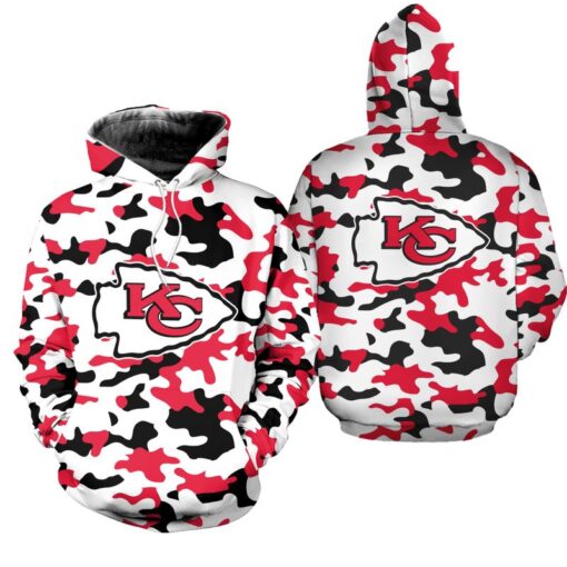 kansas city chiefs camo patterns limited edition hoodie zip hoodie size new055810 82a37