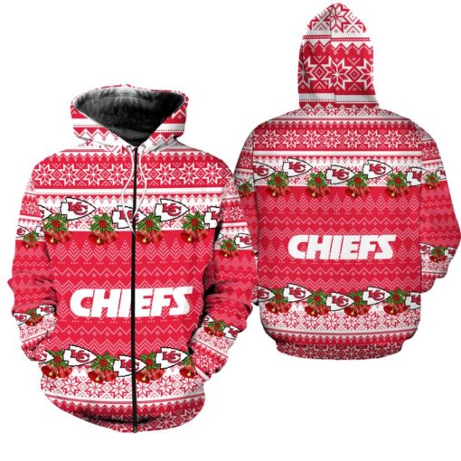 kansas city chiefs christmas limited edition unisex hoodie zip up hoodie nla030610 ie33u