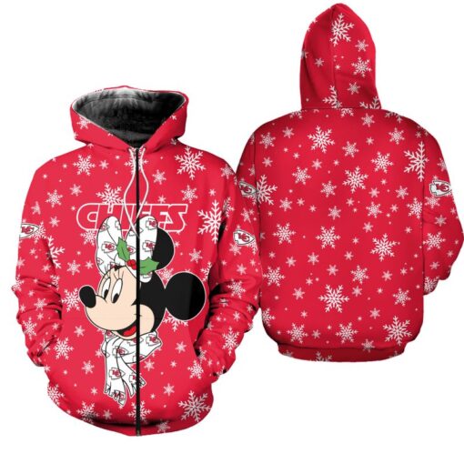 kansas city chiefs christmas minnie mouse hoodie zip hoodie limited edition size s 5xl new055410 zq3i0