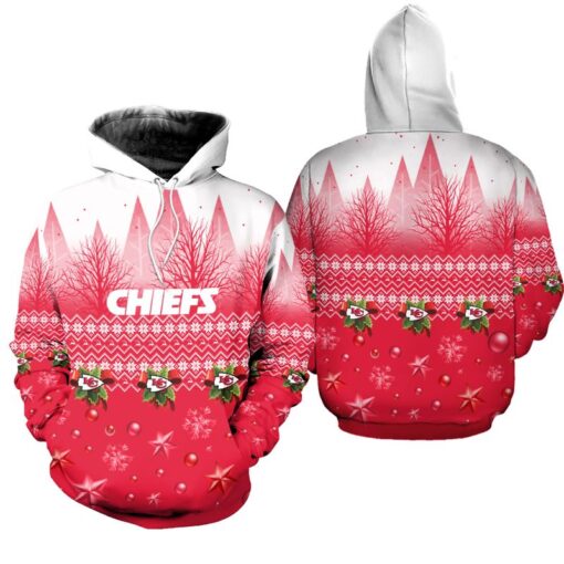 kansas city chiefs christmas pattern hoodie zip up hoodie nla032410 jfv39