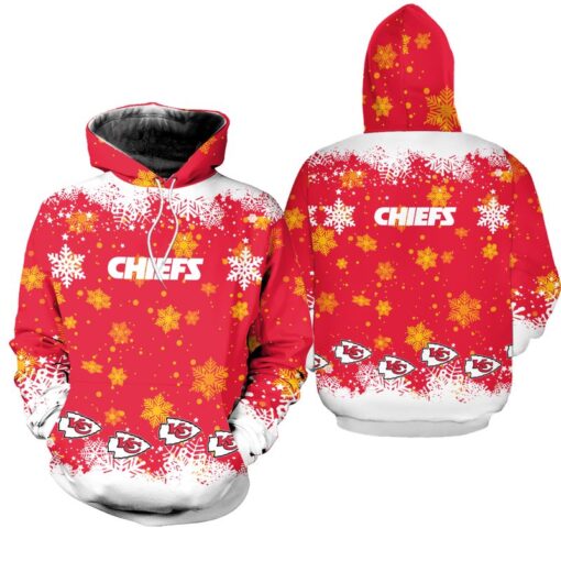 kansas city chiefs christmas pattern hoodie zip up hoodie nla034210 d6z3r