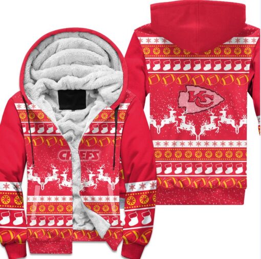 kansas city chiefs christmas pattern hoodie zip up hoodie nla038410 3p2dh