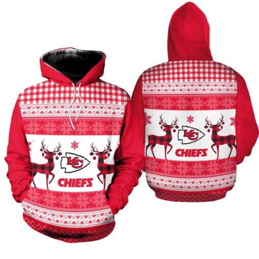 kansas city chiefs christmas pattern hoodie zip up hoodie nla038710 tzwp4