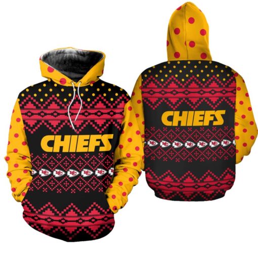 kansas city chiefs christmas pattern hoodie zip up hoodie nla039910 pnbwq