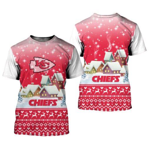 kansas city chiefs christmas pattern limited edition unisex t shirts nla0381106