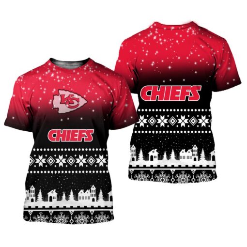 kansas city chiefs christmas pattern limited edition unisex t shirts nla0402106 34huj