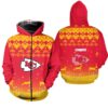 kansas city chiefs christmas pattern reindeer hoodie zip up hoodie nla040810 sgrf7