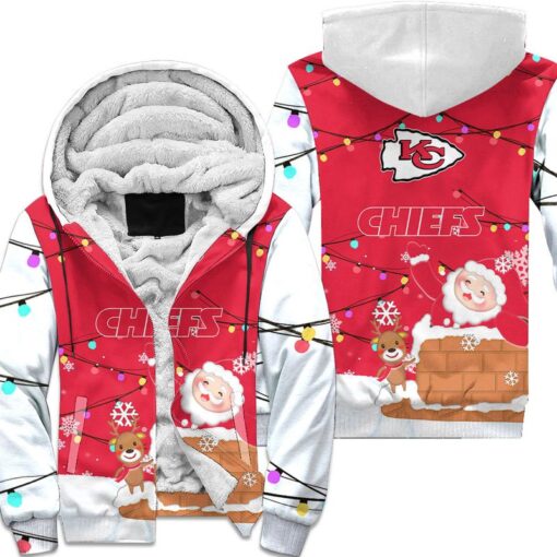 kansas city chiefs christmas pattern snowman hoodie zip up hoodie nla039610 ell0s