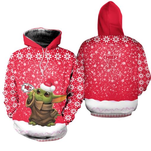 kansas city chiefs christmas pattern yoda hoodie zip up hoodie nla039310 8pzwj