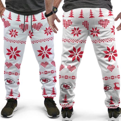 kansas city chiefs christmas patterns hoodie zip hoodie and joggers size new059710 dwazs