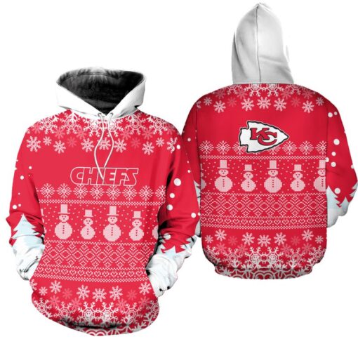 kansas city chiefs christmas pine hoodie zip up hoodie nla035110