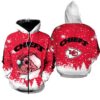 kansas city chiefs christmas skull hoodie zip up hoodie nla032710 9ogqw