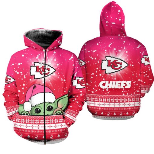 kansas city chiefs christmas yoda hoodie zip up hoodie nla031810 03jg1