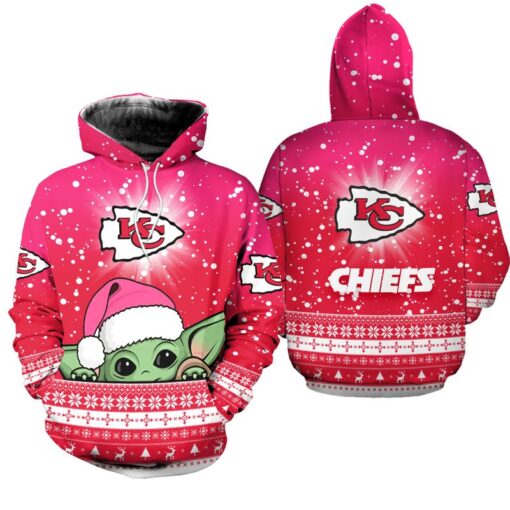 kansas city chiefs christmas yoda hoodie zip up hoodie nla031810