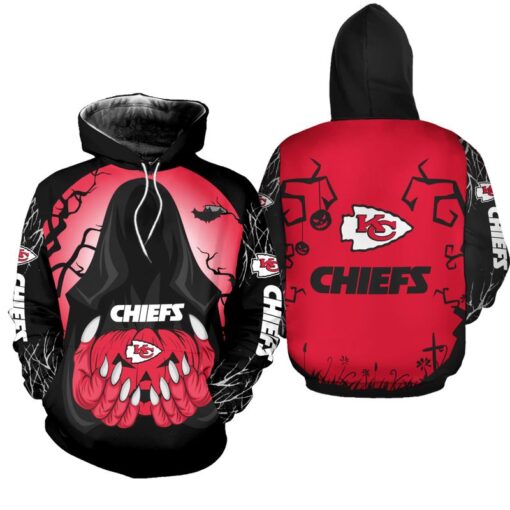 kansas city chiefs death halloween hoodie zip up hoodie nla024310