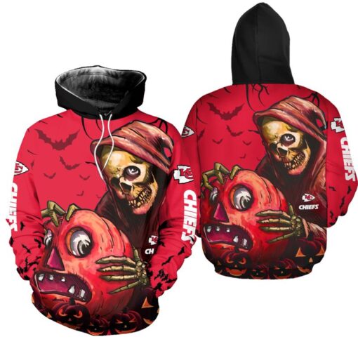 kansas city chiefs death skull pumpkin halloween hoodie zip up hoodie nla023110 abzi3