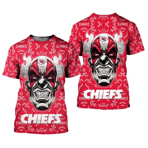 kansas city chiefs halloween clown edition unisex t shirts new0448106 ey6vl