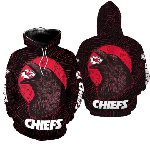 kansas city chiefs halloween crow hoodie zip up hoodie nla029110 74je6