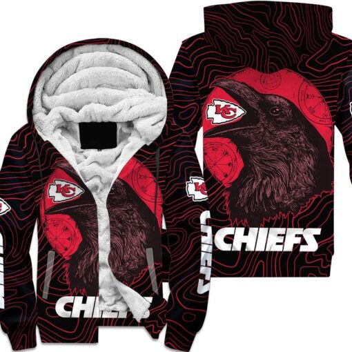 kansas city chiefs halloween crow hoodie zip up hoodie nla029110 9ydgr