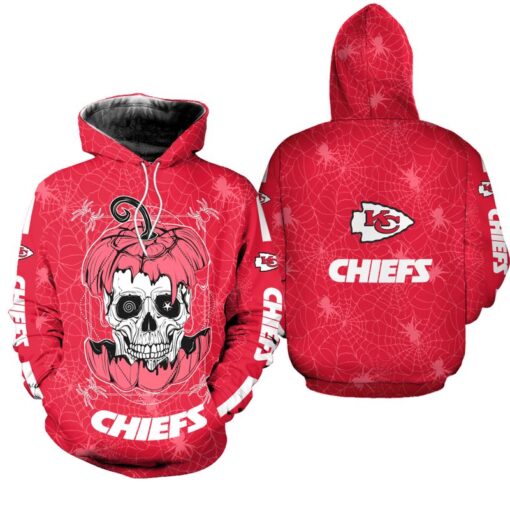 kansas city chiefs halloween hellraiser ii hoodie zip up hoodie nla028210 5i8ka