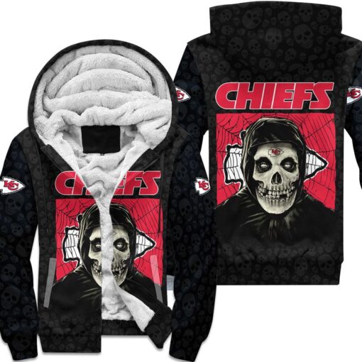 kansas city chiefs halloween misfit edition unisex hoodie zip up hoodie new047210 bsmjh