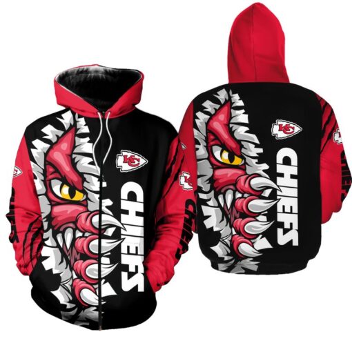 kansas city chiefs halloween monster hoodie zip up hoodie nla026610 0hc5g