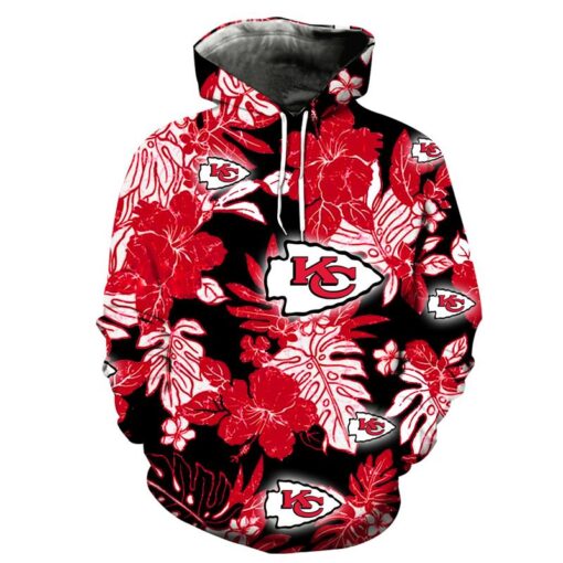 kansas city chiefs hawaiian tropical flower limited edition womens hoodie us size gts002927 0lag2