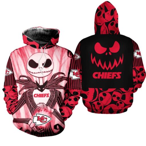 kansas city chiefs jack skellington halloween hoodie zip up hoodie fleece nla022210 wyzgk