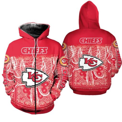 kansas city chiefs limited edition bandana skull zip hoodie sizes s 5xl new012310 qwkf2