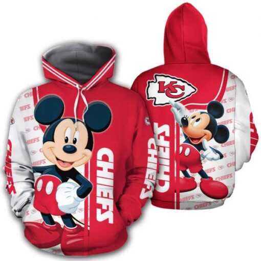 kansas city chiefs mickey disney 3d zip hoodie sizes s 5xl th1429 sk