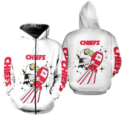 kansas city chiefs minions hoodie zip up hoodie fleece new021810 uphou