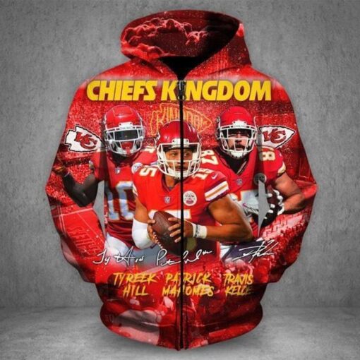 kansas city chiefs patrick mahomes kingdom 3d zip unisex hoodie gts005623 uvra1