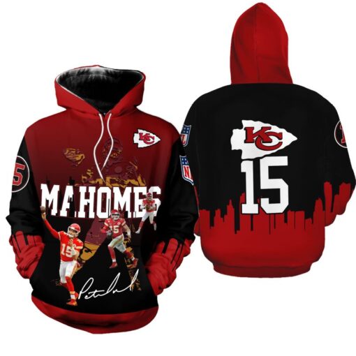 kansas city chiefs patrick mahomes number 15 limited edition 3d hoodie gts005678 iv67u