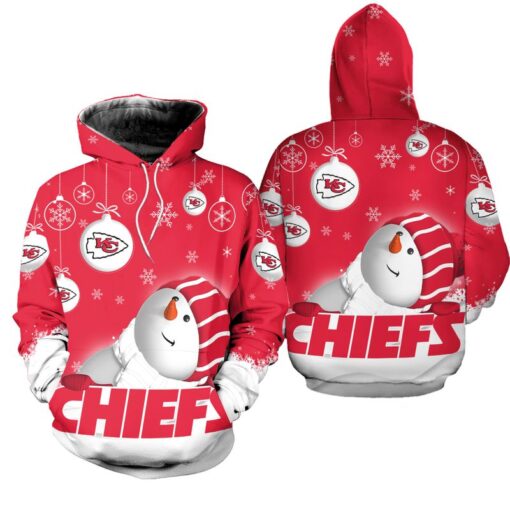 kansas city chiefs snowman christmas limited edition hoodie and joggers unisex size new060110 luk41