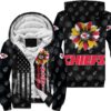 kansas city chiefs sunflower stripe pattern hoodie zip up hoodie fleece hoodie new034910 z1vvv