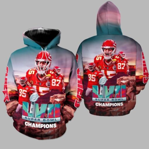 kansas city chiefs super bowl lvii unisex hoodie zip up hoodie nml001501 cts9t