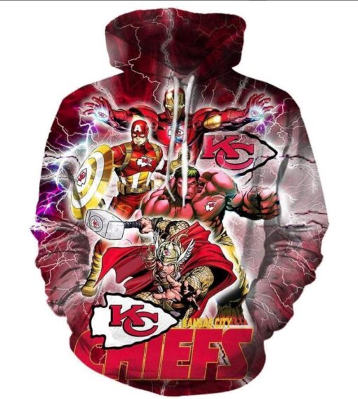 kansas city chiefs the avenger 3d zip hoodie sizes s 5xl ds054 sk clr3b