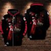 kansas city chiefs undead and gun red black hoodie adult sizes s 5xl ds073 sk 7mwz8