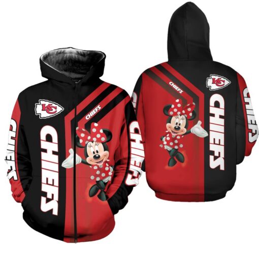 kansas city chiefs with minnie limited edition over print full 3d hoodie s 5xl gts002336 qfrkk