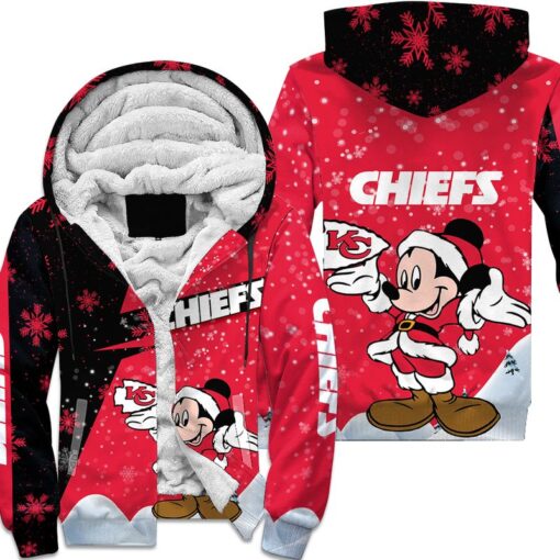 kansas city chiefs xmas mickey hoodie zip up hoodie nla031210 1z2y2