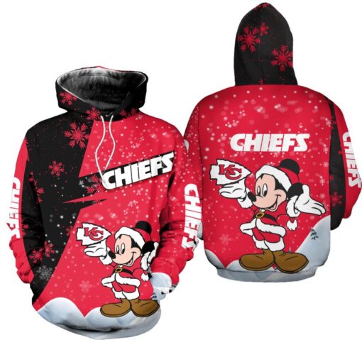 kansas city chiefs xmas mickey hoodie zip up hoodie nla031210