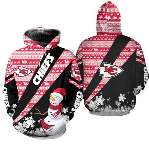 kansas city chiefs xmas snowman hoodie zip up hoodie nla031510 4s1av