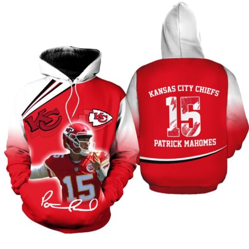 sports american football nfl kansas city chiefs patrick mahomes pullover hoodie 3d gts005895 3qrmc