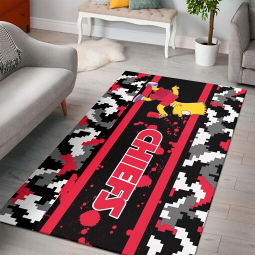 Stocktee NFL Kansas City Chiefs Simpson Camo Pattern PREMIUM Limited Edition Area Rug Size S M L NLA053510 1