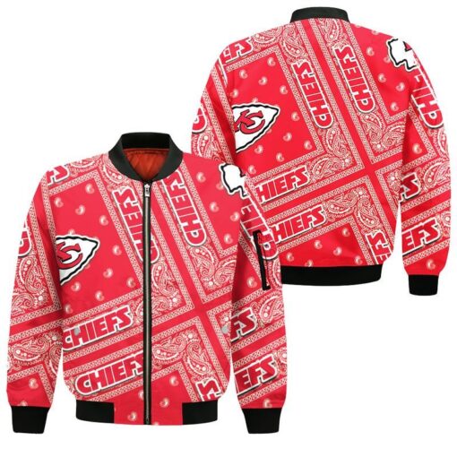 kansas city chiefs bandana skull bomber jackets sizes s 5xl new01211069158347 r8j5h