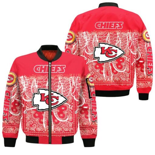 kansas city chiefs bandana skull bomber jackets sizes s 5xl new01231019087160 inei5