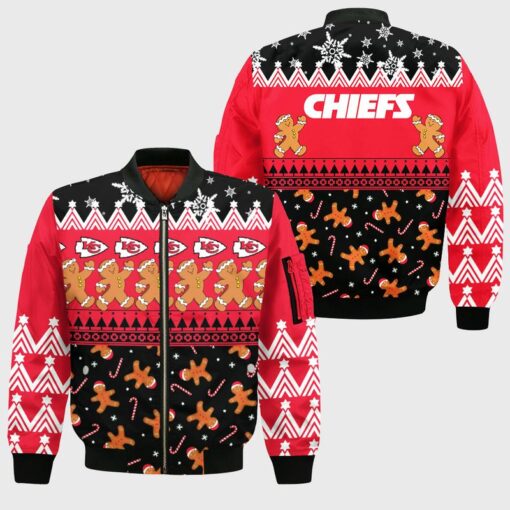 kansas city chiefs christmas gingerbread man bomber jackets nla03541032316728 t4hc2