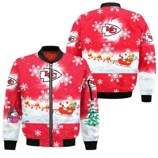 kansas city chiefs christmas pattern bomber jackets nla03031045832588